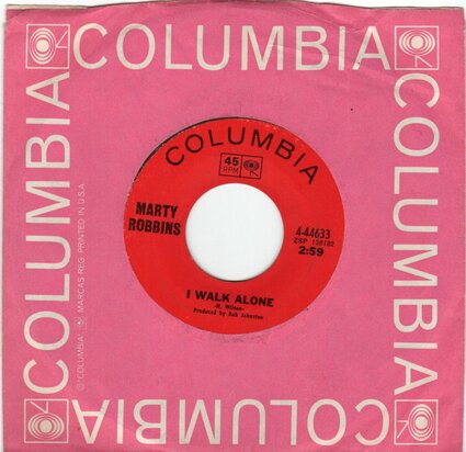 Marty Robbins - I Walk Alone + Lily Of The Valley (Vinylsingle)