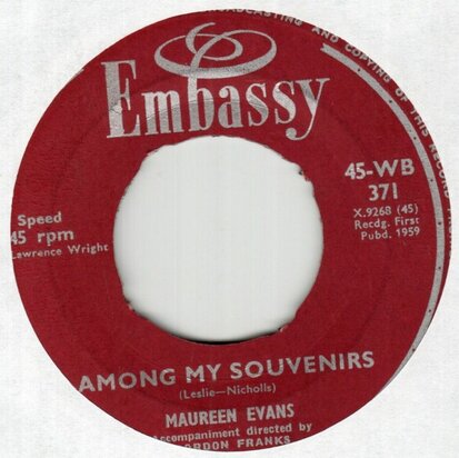Maureen Evans - Among My Souvenirs + Happy Anniversary (Vinylsingle)