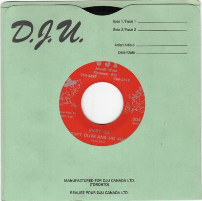 Monty Olive and his piano - Mary Lee + Follow me (Vinylsingle)