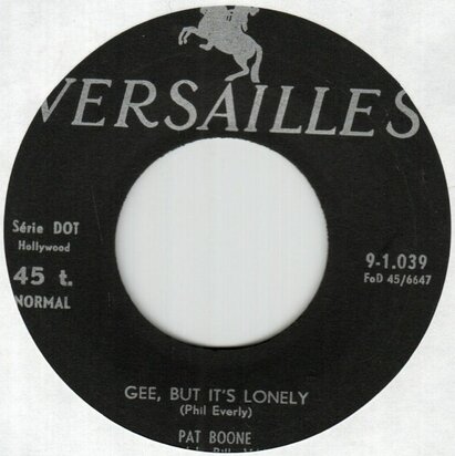Pat Boone - Gee, But It's Lonely + For My Good Fortune (Vinylsingle)
