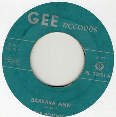 Regents - Barbara Ann + I'm so lonely (Vinylsingle)