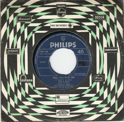 Rob Hoeke & Hein van der Gaag - Small Talk To My Son + Cuban Boogie (Vinylsingle)