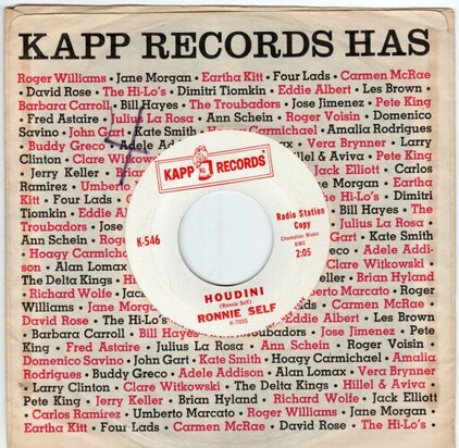 Ronnie Self - Houdini + Bless My Broken Heart (Vinylsingle)