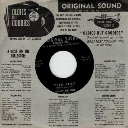 Sandy Nelson - Teen beat + Big jump (Vinylsingle)