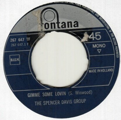 Spencer Davis Group - Gimme some lovin + Blues in F (Vinylsingle)
