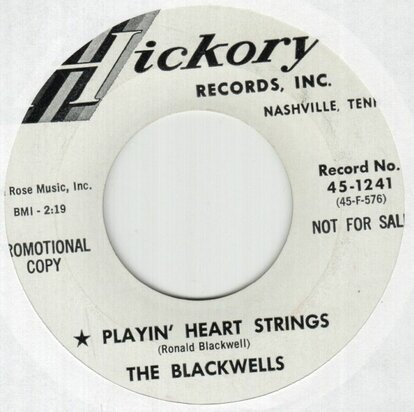The Blackwells - Playin' Heart Strings + I Must Be Perfect (Vinylsingle)