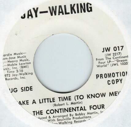 The Continental Four - Take A Little Time - Escape From Planet Earth (Vinylsingle)