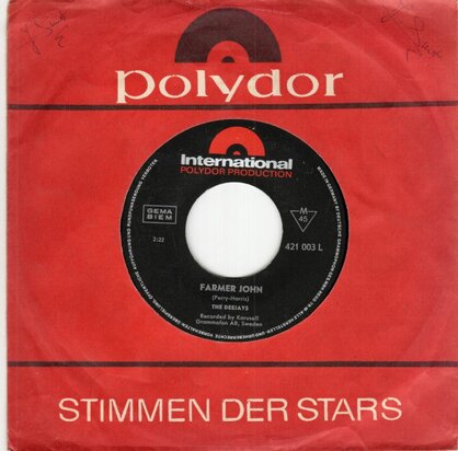 The Deejays - Farmer John + I Just Can't Go To Sleep (Vinylsingle)