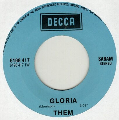 Them - Gloria + Here comes the night (Vinylsingle)