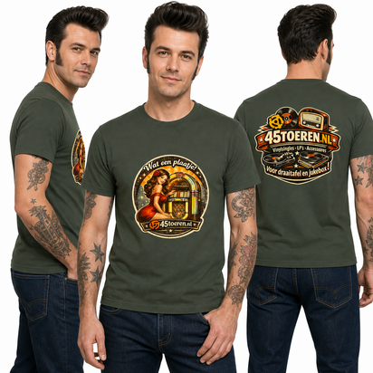 T-Shirt Groen maat L "Wat een plaatje"