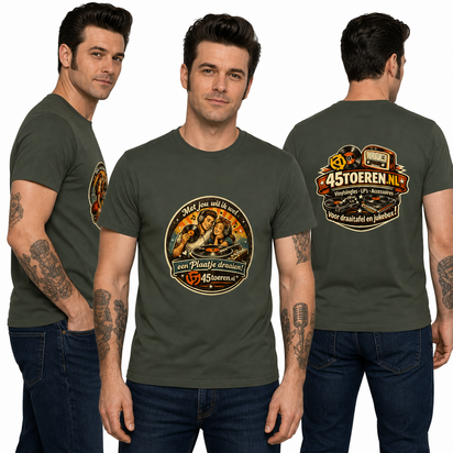 T-Shirt Groen maat L "Met Jou wil ik wel een plaatje draaien"