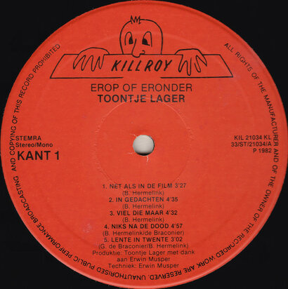 Toontje Lager - Er Op Of Er Onder (Vinyl LP)