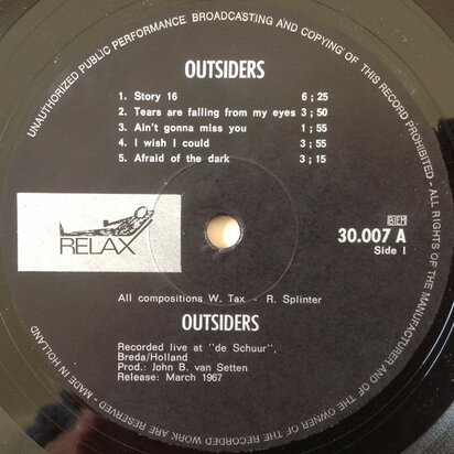 The Outsiders - Outsiders (Vinyl LP)