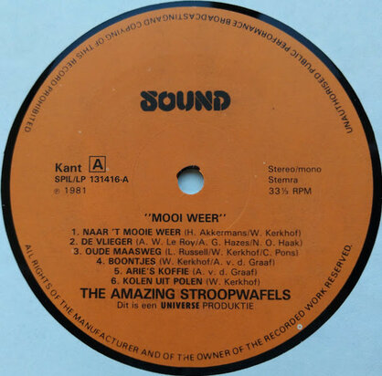The Amazing Stroopwafels - Mooi Weer (Vinyl LP)