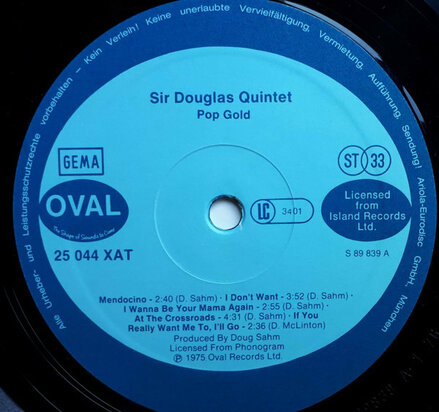 Sir Douglas Quintet - Pop Gold (Vinyl LP)