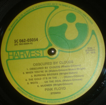 Pink Floyd - Obscured By Clouds (Vinyl LP)