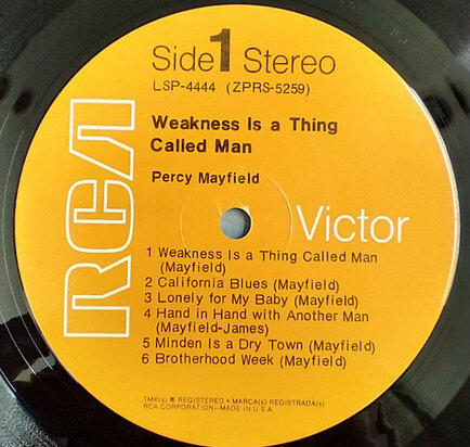 Percy Mayfield - Weakness Is A Thing Called Man (Vinyl LP)