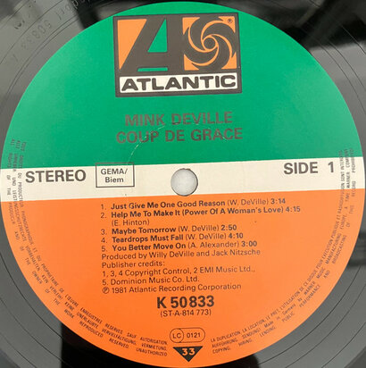 Mink DeVille - Coup De Grce (Vinyl LP)