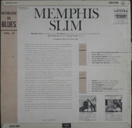 Memphis Slim - Anthologie Du Blues Vol. 3 (Vinyl LP)
