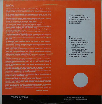 Johnny And The Tigers - Live (Vinyl LP)
