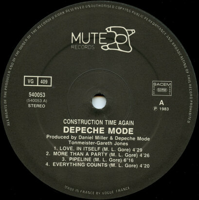 Depeche Mode - Construction Time Again (Vinyl LP)