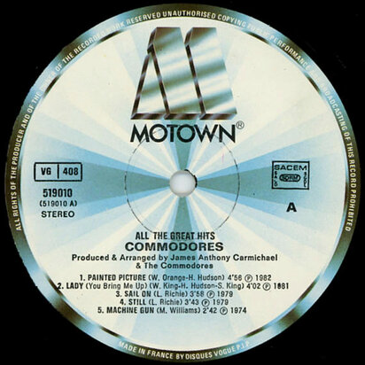 Commodores - All The Great Hits (Vinyl LP)