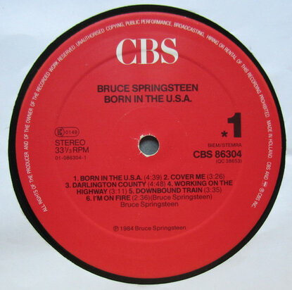 Bruce Springsteen - Born In The USA (Vinyl LP)