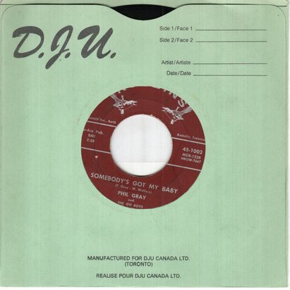 Phil Gray & The Go Boys - Somebody's Got My Baby + Crazy Fool (Vinylsingle)