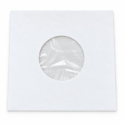 White Paper Sleeves with inner foil for 7" Vinylsingles - 100 pieces