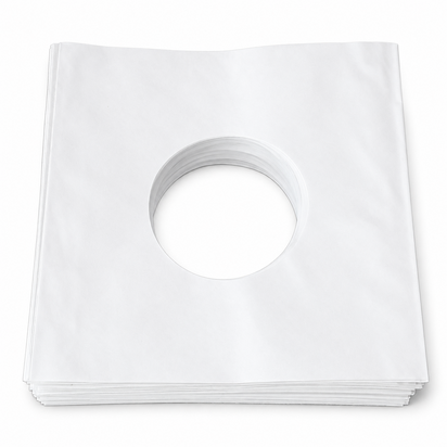 White Paper Sleeves (Standard Quality) for 7" Vinylsingles - 100 pieces