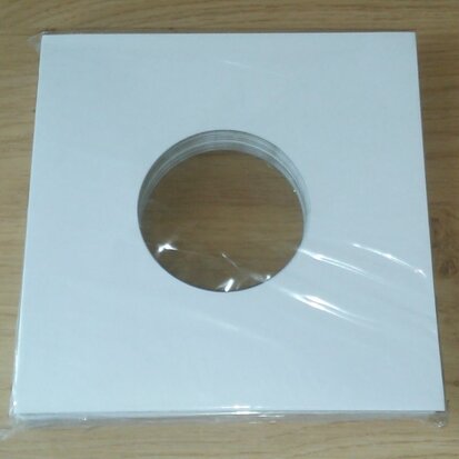 White Cardboard Sleeves for 7" Vinylsingles - 20 pieces