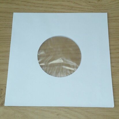 White Paper Sleeves with inner foil for 7" Vinylsingles - 100 pieces