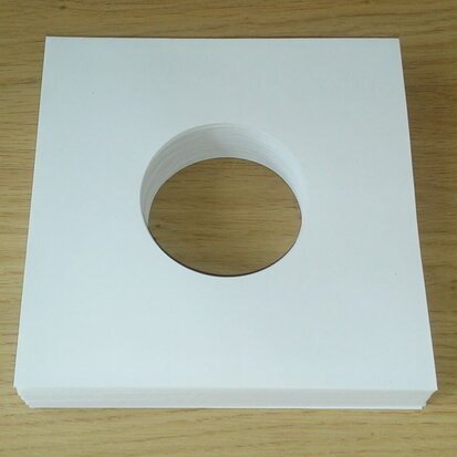 White Paper Sleeves (High Quality) for 7" Vinylsingles - 100 pieces