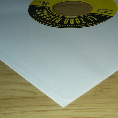 White Paper Sleeves (High Quality) for 7" Vinylsingles - 100 pieces