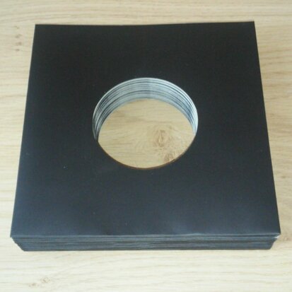 Black Cardboard Sleeves for 7" Vinylsingles - 20 pieces
