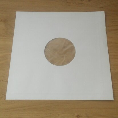 White Paper Sleeves with inner foil for 10" Vinyl/78RPM Records - 100 pieces