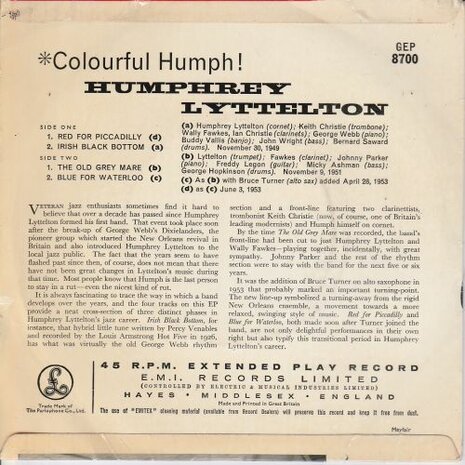 Humphrey Lyttelton - Colourful Humph! (Vinylsingle)