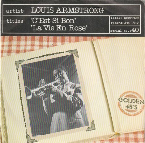 Louis Armstrong - C'est si bon + La vie en rose (Vinylsingle)
