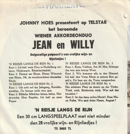 Jean & Willy - Een reisje langs de Rijn  4 (Vinylsingle)
