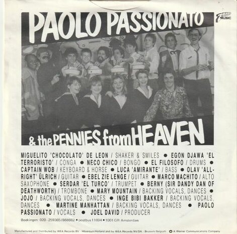 Paolo Passionato - The man in the movie + The man in the movies (Vinylsingle)