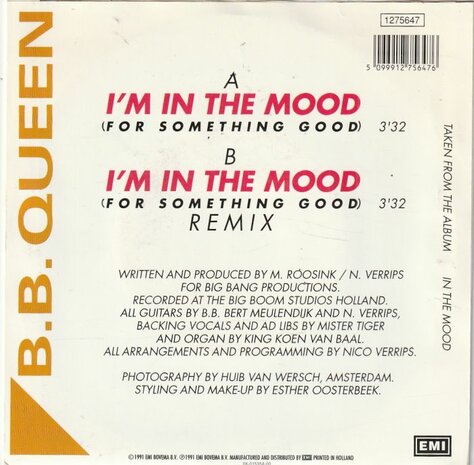 B.B. Queen - I'm in the mood + (remix) (Vinylsingle)