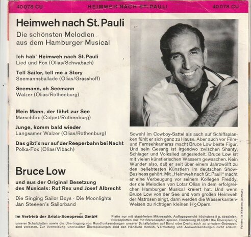 Bruce Low - Heimweh Nach St. Pauli  (Vinylsingle)