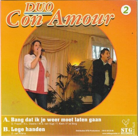 Duo Con Amour - Bang dat ik je weer moeten laten gaan + Lege handen (Vinylsingle)