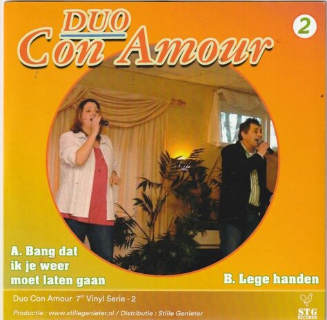 Duo Con Amour - Bang dat ik je weer moeten laten gaan + Lege handen (Vinylsingle)