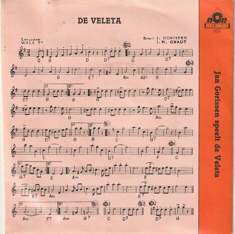 Jan Gorissen - De Veleta + De Spaanse Wals (Vinylsingle)