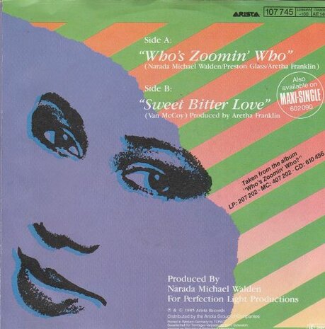 Aretha Franklin - Who's zoomin' who + Sweet bitter love (Vinylsingle)
