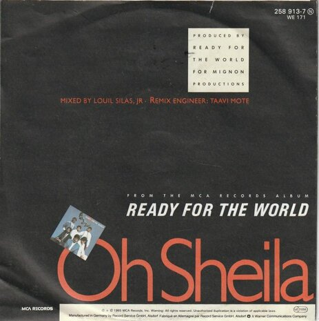 Ready for the World - Oh Sheila + I'm the one who loves you (Vinylsingle)