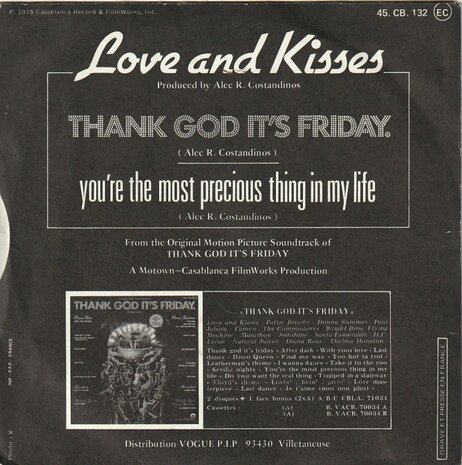 Love & Kisses - Thank God it's Friday + You're the most.. (Vinylsingle)
