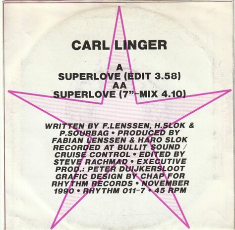 Carl Linger - Super Love + (7" mix) (Vinylsingle)