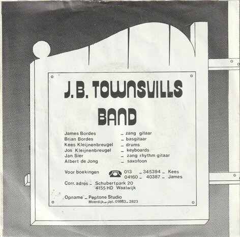 J.B. Townsvills Band - Mijn Liefde Voor Jou + Jouw Liefde Was Maar Spel (Vinylsingle)